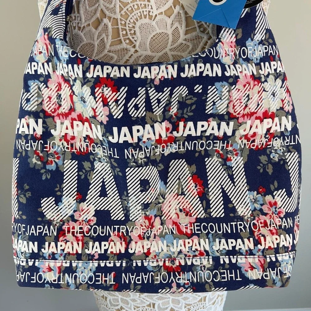 Robin Ruth Japan Floral Souvenir Hobo Shoulder Tote Bag NWT